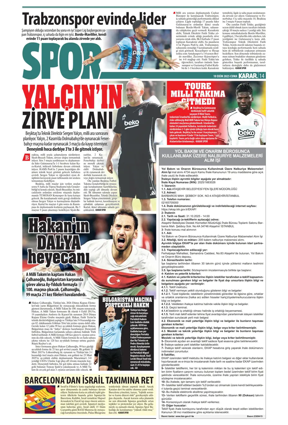 "Sadettin Saran ilk transferini milli yıldızla yapıyor" | Sporun manşetleri - 15