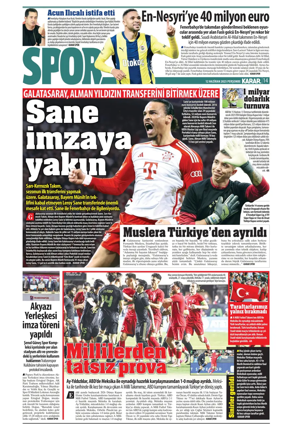 "Osimhen'in yerine En-Nesyri" | Sporun manşetleri - 15