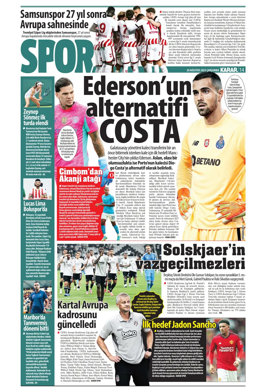 "Fenerbahçe'den Nene sonrası bir transfer daha" | Sporun manşetleri - 17