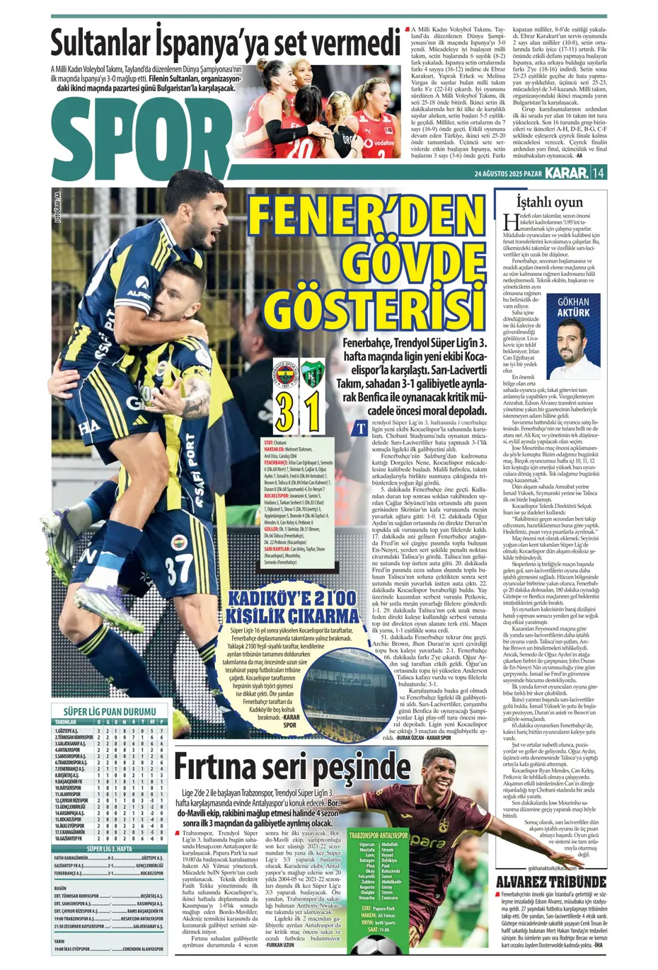 "Galatasaray'a üçlü piyango" | Sporun manşetleri - 28