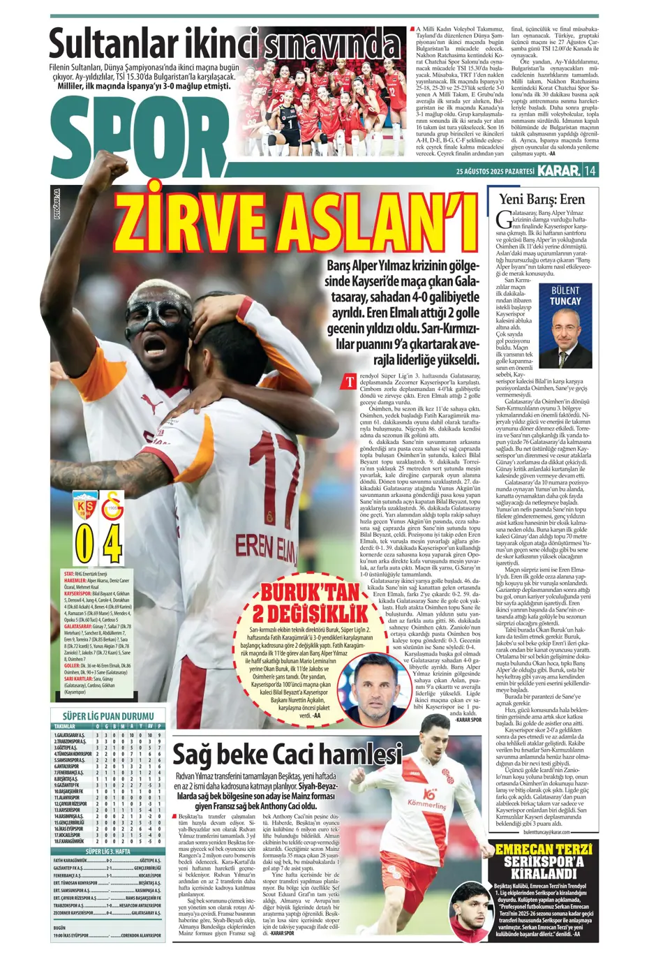 "Fenerbahçe'de Youri Tielemans tamam" | Sporun manşetleri - 19