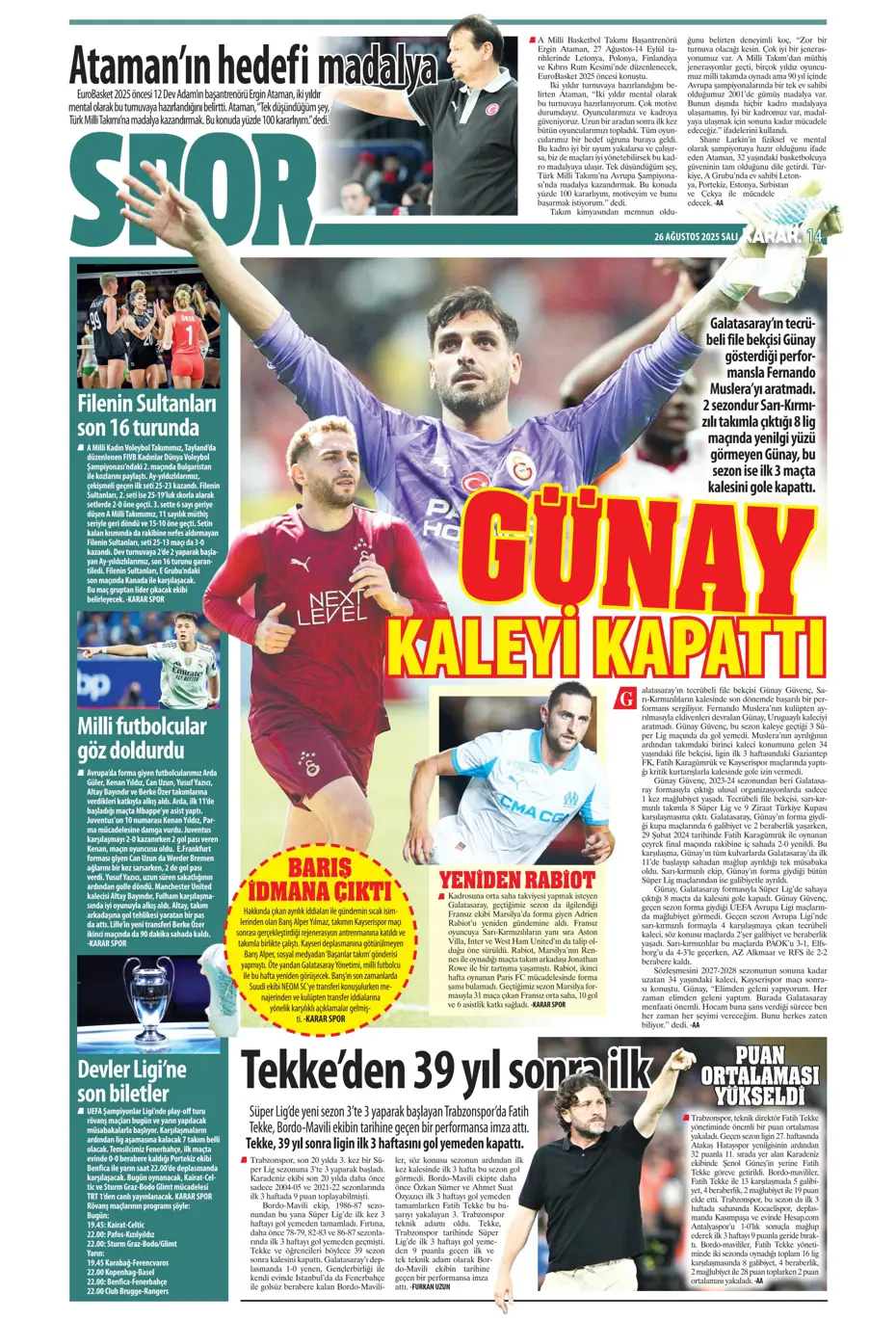 "Fenerbahçe, Zinchenko'yu bitiriyor" | Sporun manşetleri - 18