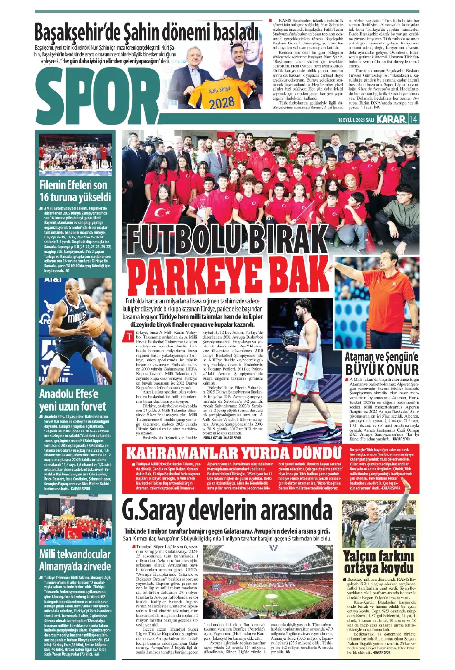 "Fenerbahçe'den David Alaba bombası" | Sporun manşetleri - 11