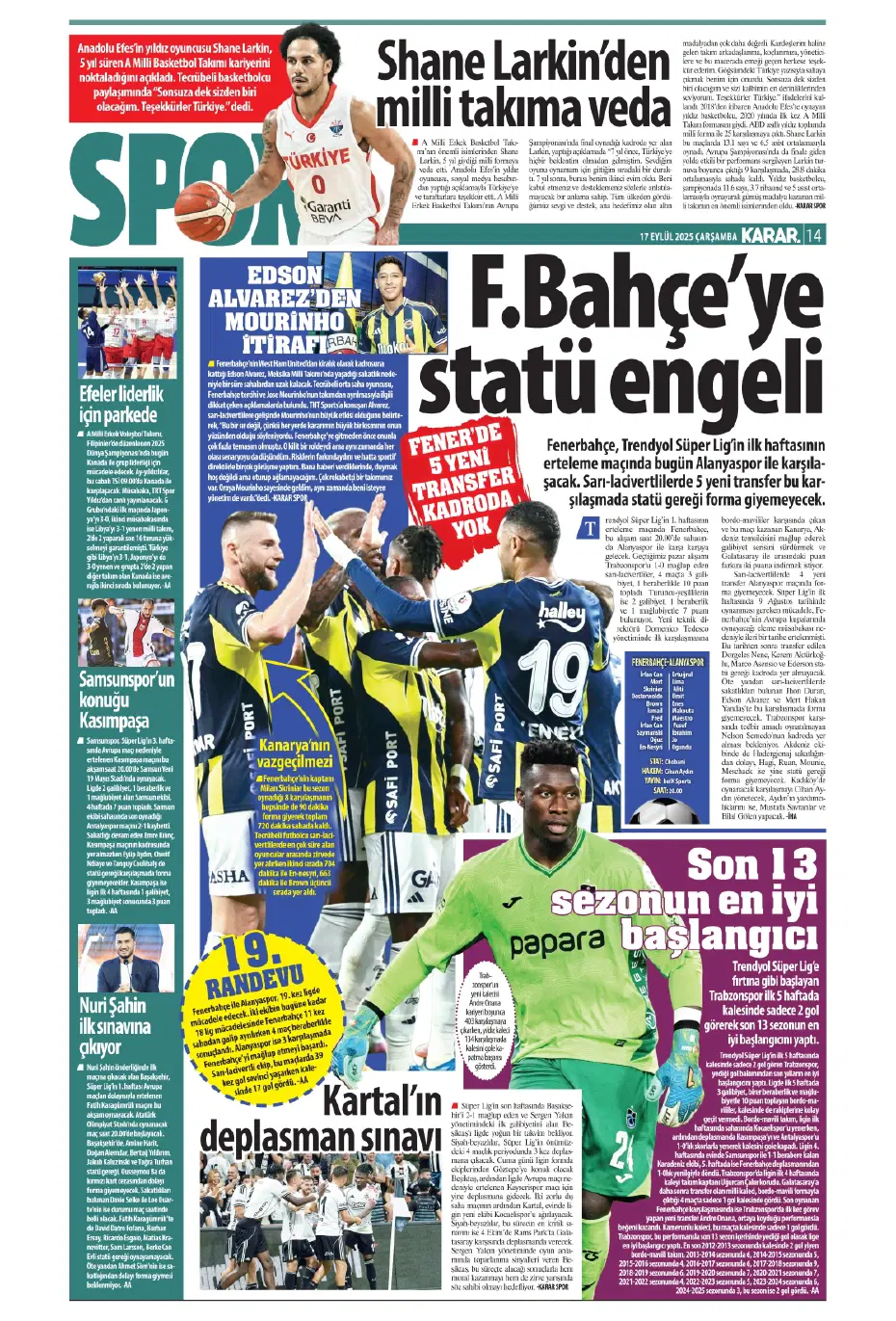 "Okan Buruk'un İlkay-Sane planı" | Sporun manşetleri - 11