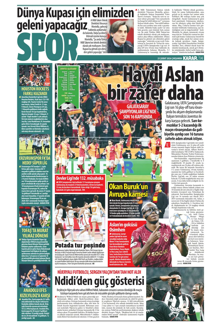 "Fenerbahçe'de Vedat Muriqi sürprizi yaşanıyor" | Sporun manşetleri - 26