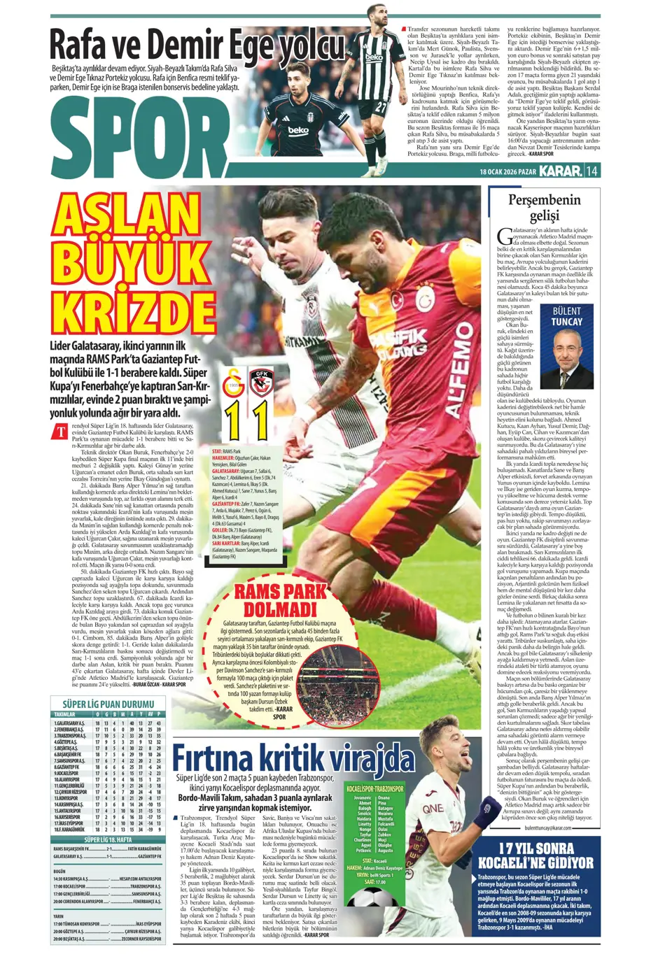 "Galatasaray'dan Gaziantep maçı sonrası transfer: Gemileri yaktı" | Sporun manşetleri - 23