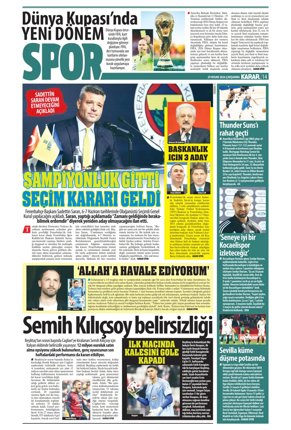 Daha fesih imzası kurumadan Tedesco'ya talip çıktı | Sporun manşetleri - 33