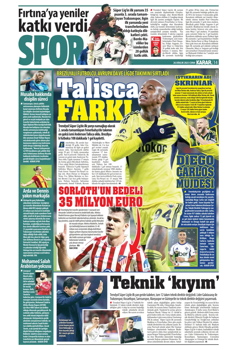 "Kerem Aktürkoğlu'na beklenmedik talip çıktı" | Sporun manşetleri - 29