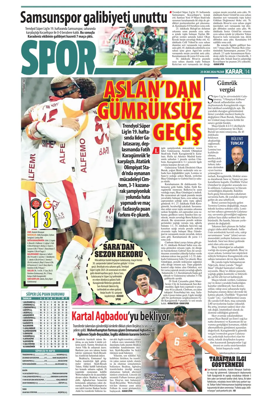 "Asprilla sonrası Galatasaray'ın 3. transferi de belli oldu" | Sporun manşetleri - 33