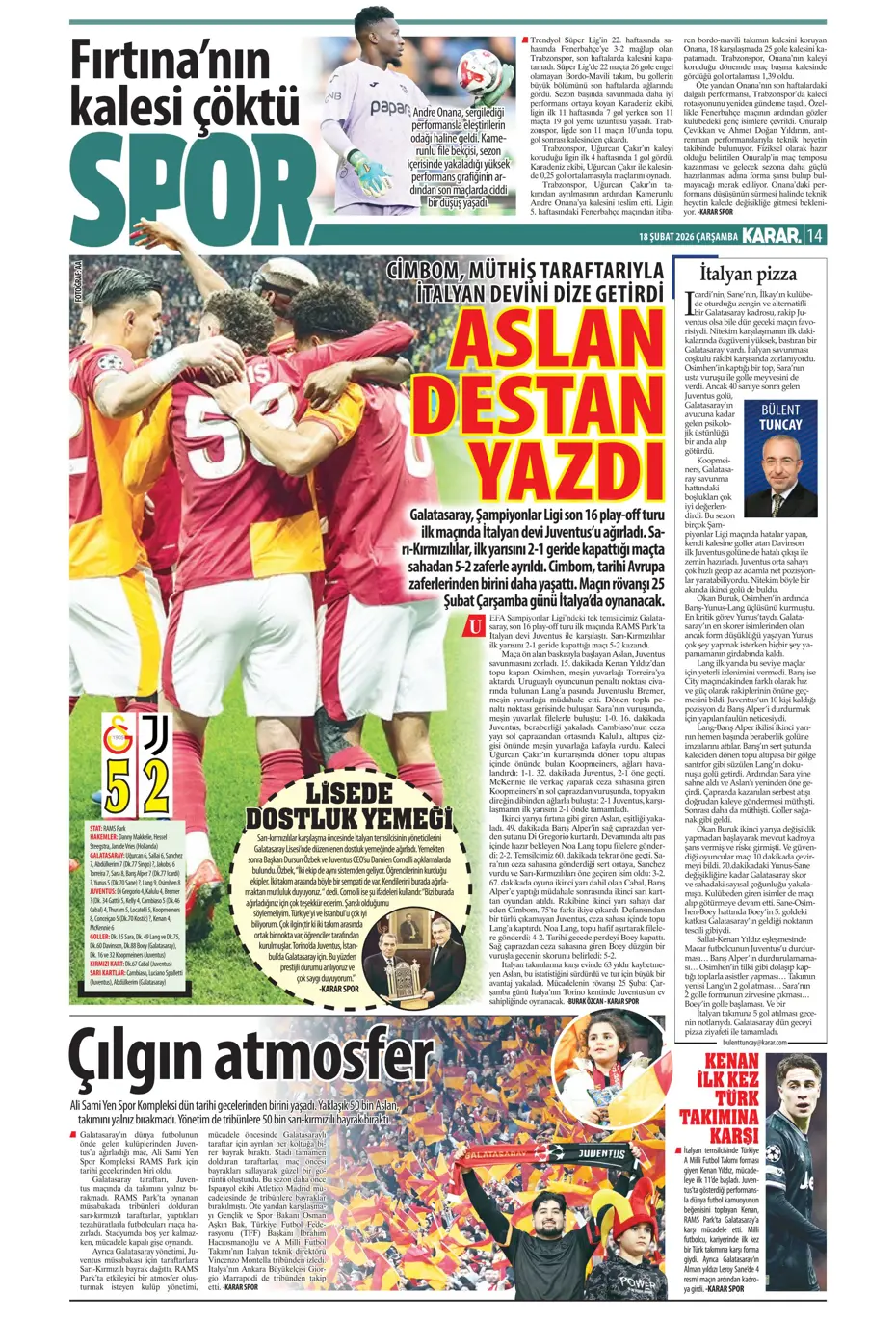 "Aslan Juve'yi perişan etti" | Sporun manşetleri - 17