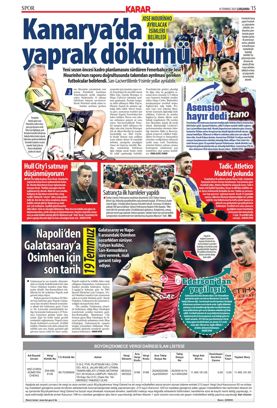 "Sofyan Amrabat'tan şok eden tavır" | Sporun manşetleri - 15