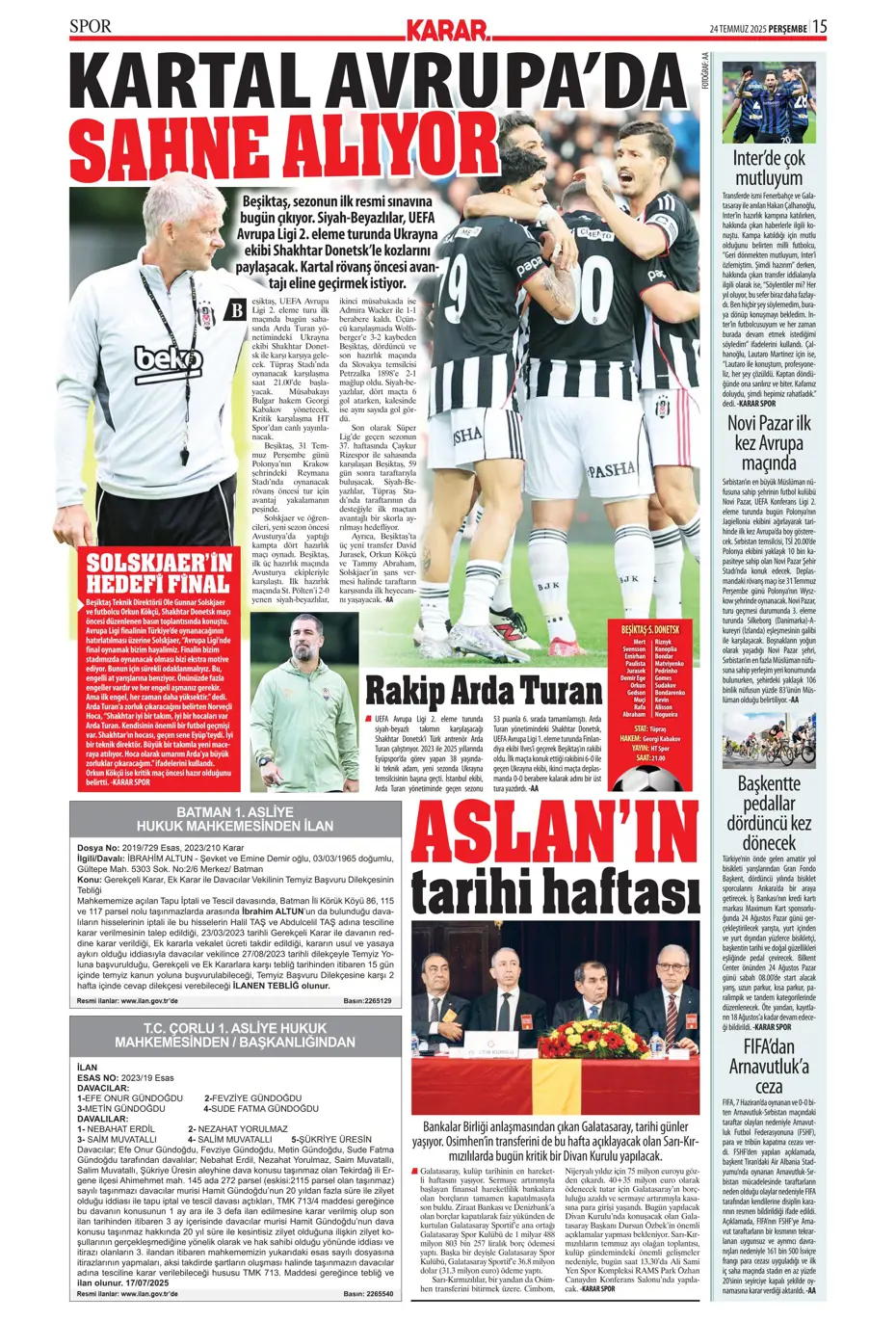 "Enzo Millot Aslan oluyor" | Sporun manşetleri - 22