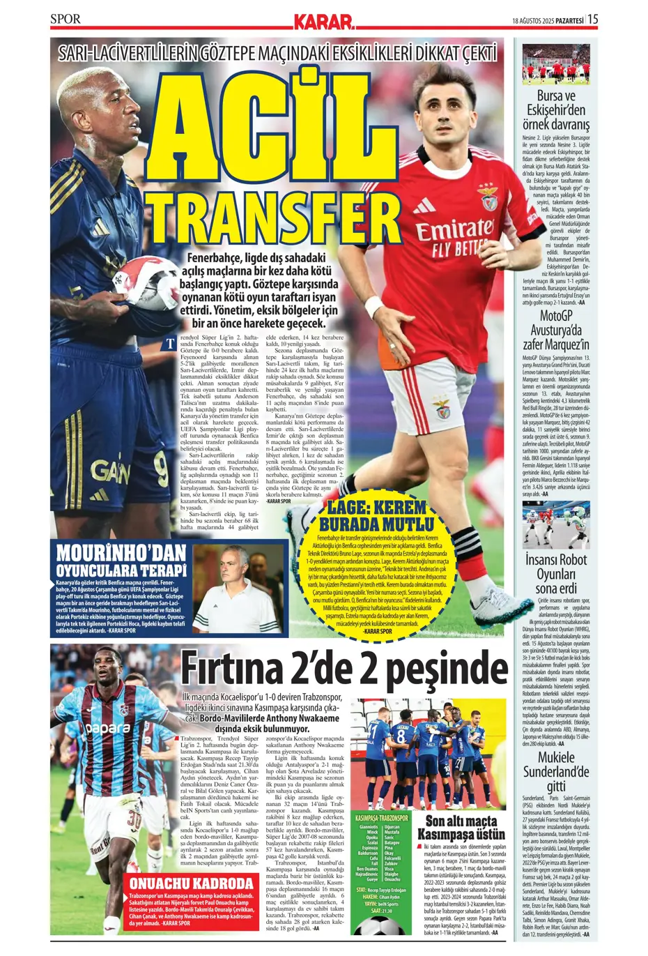 "Galatasaray'dan Antony bombası" | Sporun manşetleri - 17