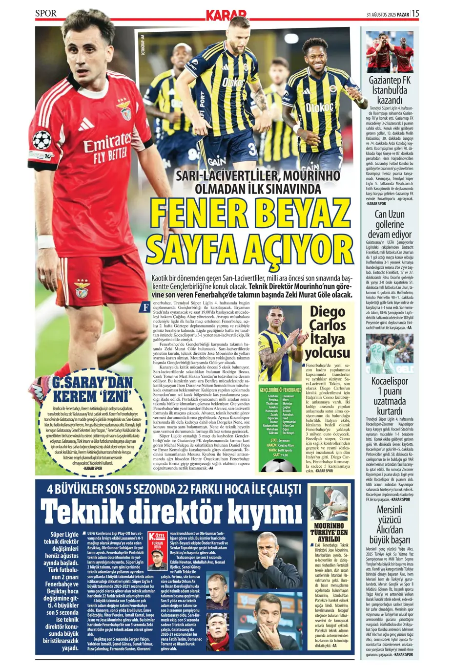 "Roger Schmidt'ten Fenerbahçe kararı" | Sporun manşetleri - 20