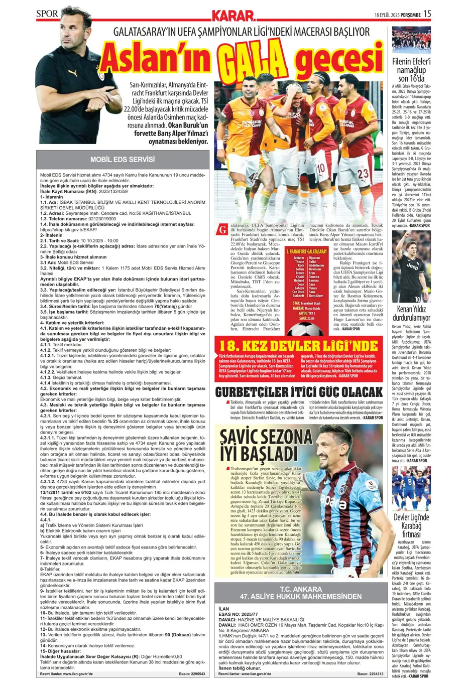 "Fenerbahçe 'Can' evinden vuruldu" | Sporun manşetleri - 11