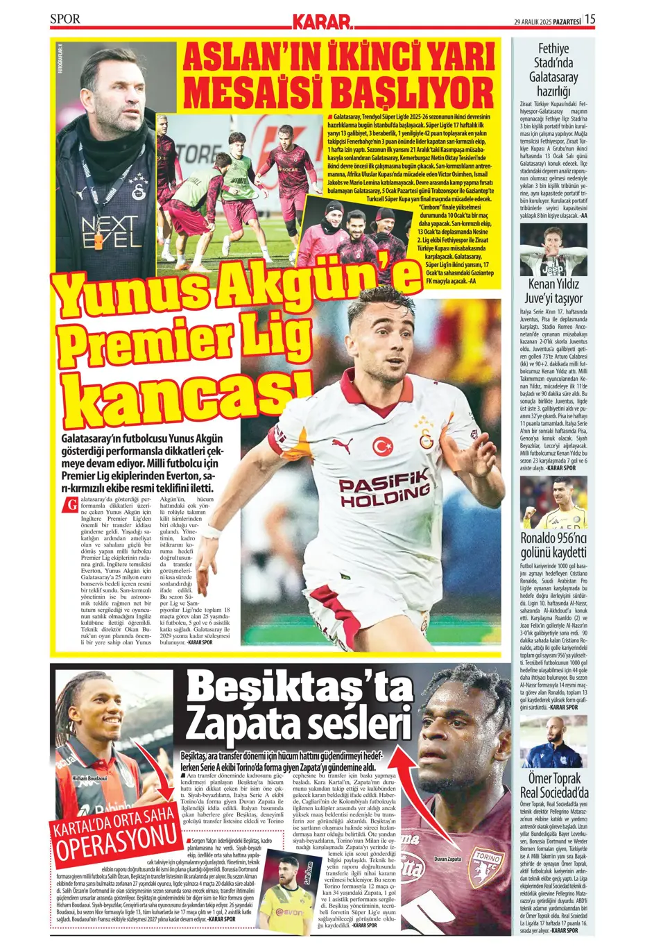 "Fenerbahçe'nin büyük umutlarla transfer ettiği isim Galatasaray'a" | Sporun manşetleri - 32