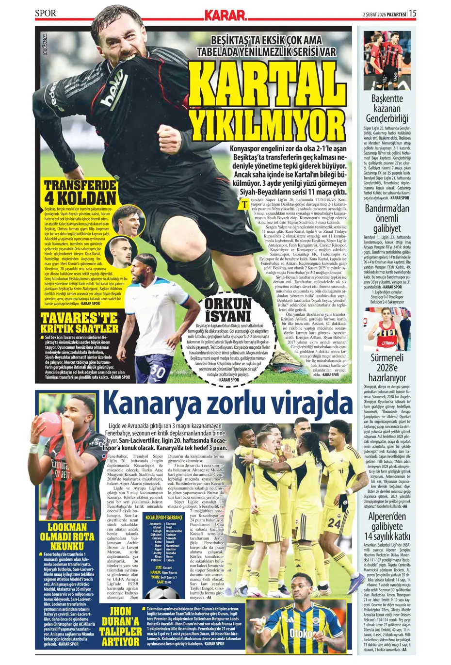 "Lookman peşinata kurban gitti" | Sporun manşetleri - 32