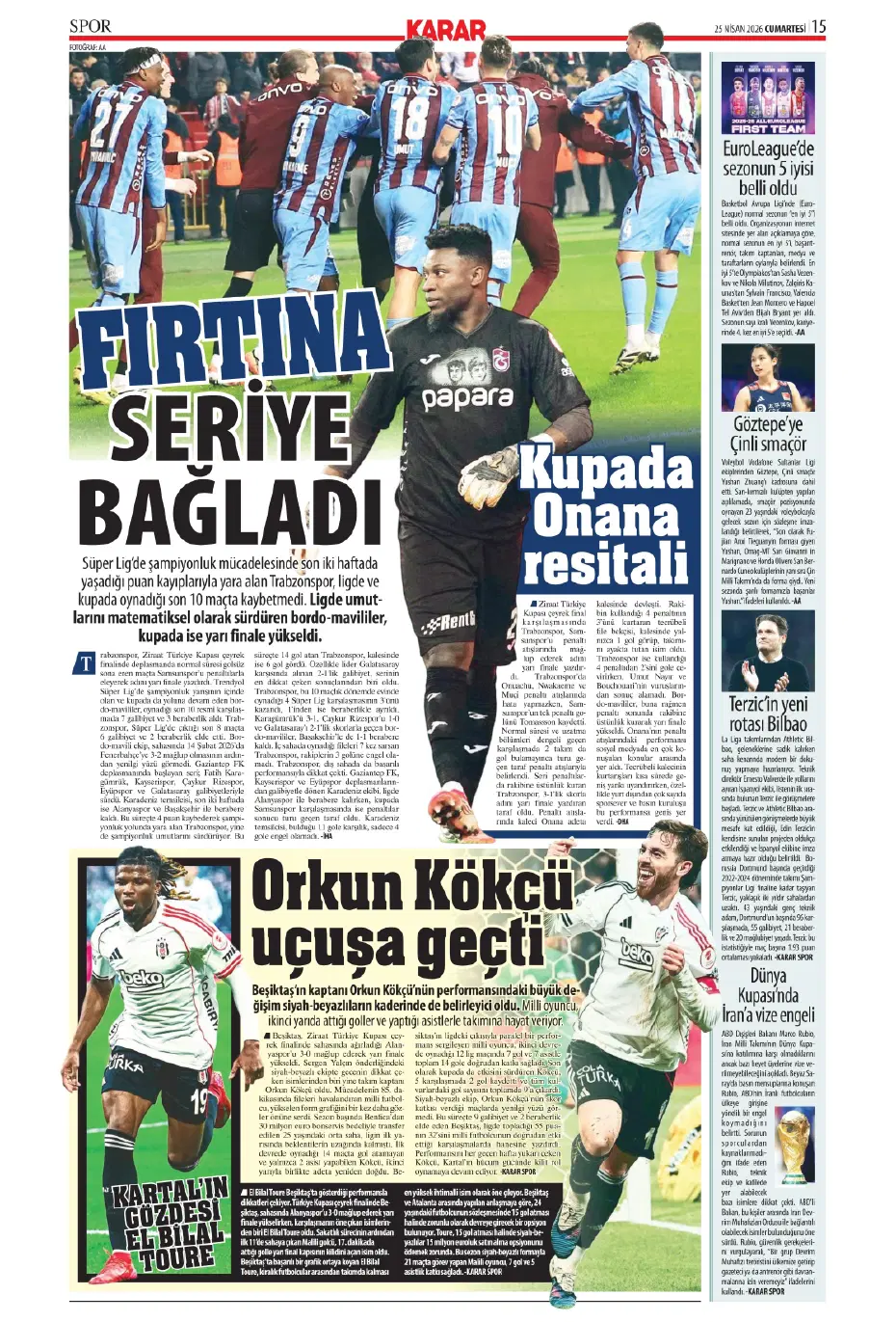 "Orkun Kökçü için 60 milyon euroyu gözden çıkardılar" | Sporun manşetleri - 25