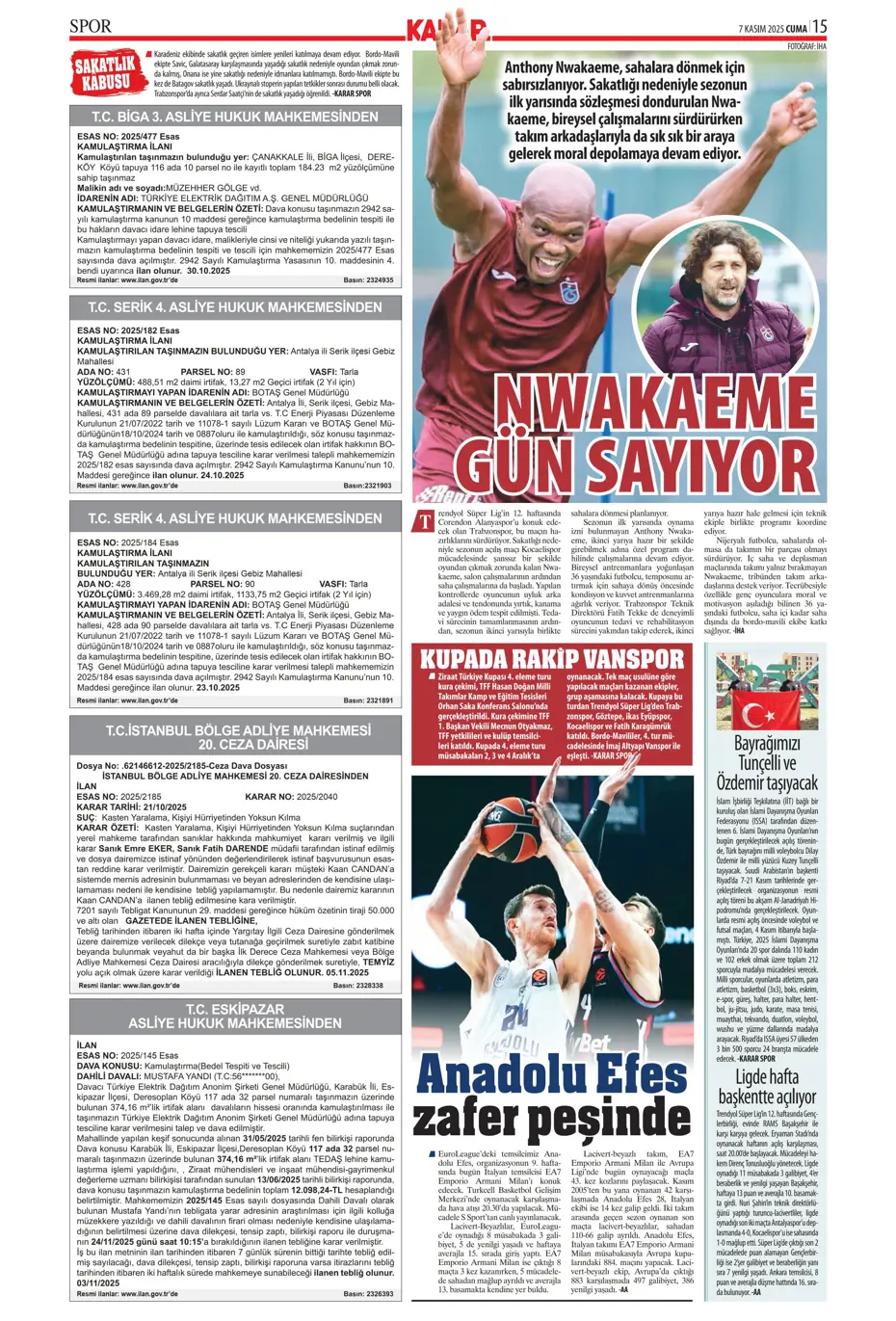 "Hakem Fenerbahçe'nin 2 puanını çaldı" | Sporun manşetleri - 16