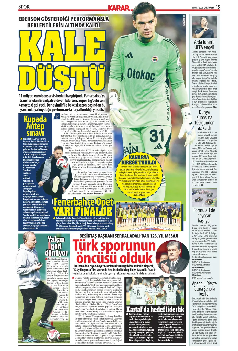 "Anlaşma tamam, sezon sonunda Fenerbahçe'den ayrılıyor" | Sporun manşetleri - 24 "Anlaşma tamam, sezon sonunda Fenerbahçe'den ayrılıyor" | Sporun manşetleri - 24