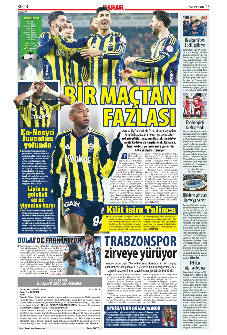 "Asprilla sonrası Galatasaray'ın 3. transferi de belli oldu" | Sporun manşetleri - 31