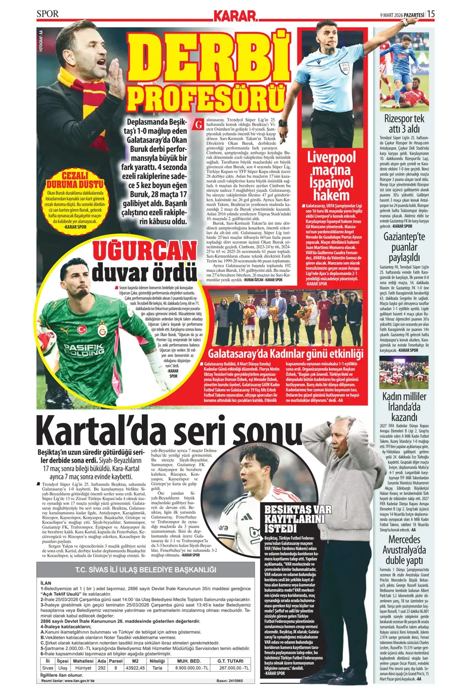 "Eller yukarı! Ben Cherif" | Sporun manşetleri - 30