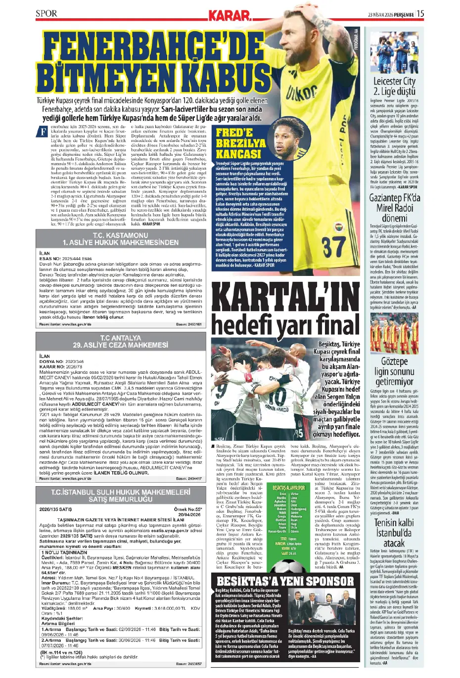"Koopmeiners Galatasaray'a doğru" | Sporun manşetleri - 10