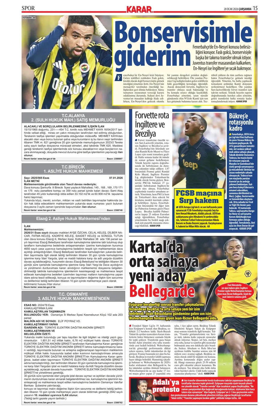 "Jose Mourinho Fenerbahçe'den bomba transfer yapıyor" | Sporun manşetleri - 15