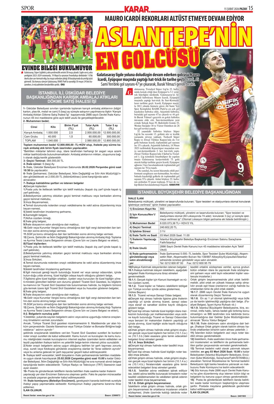 "Eyvah! Galatasaray'da Yunus Akgün endişesi" | Sporun manşetleri - 19 "Eyvah! Galatasaray'da Yunus Akgün endişesi" | Sporun manşetleri - 19