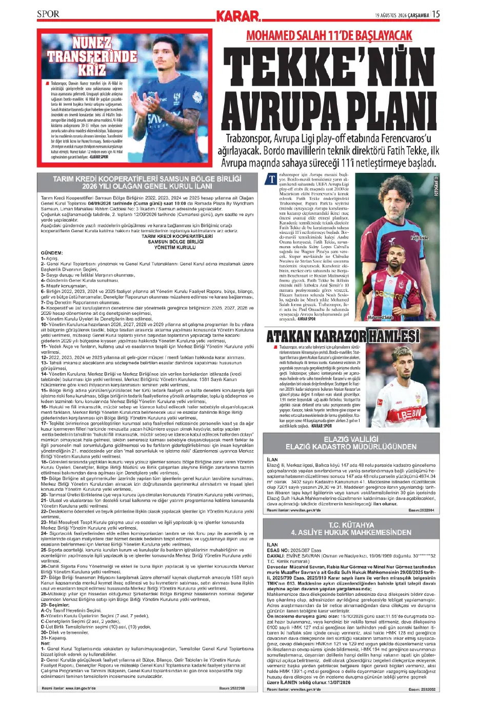 "Batrakov: Galatasaray'a gidiyorum" | Sporun manşetleri - 8