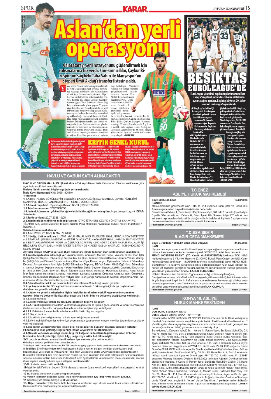 "Fenerbahçe'den bomba hamle: Oyarzabal" | Sporun manşetleri - 15