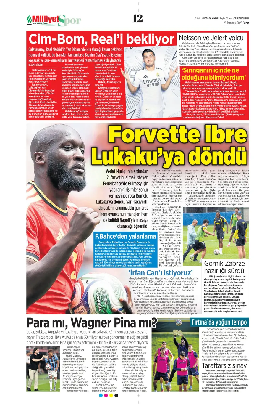 "Darwin Nunez geliyor" | Sporun manşetleri - 17