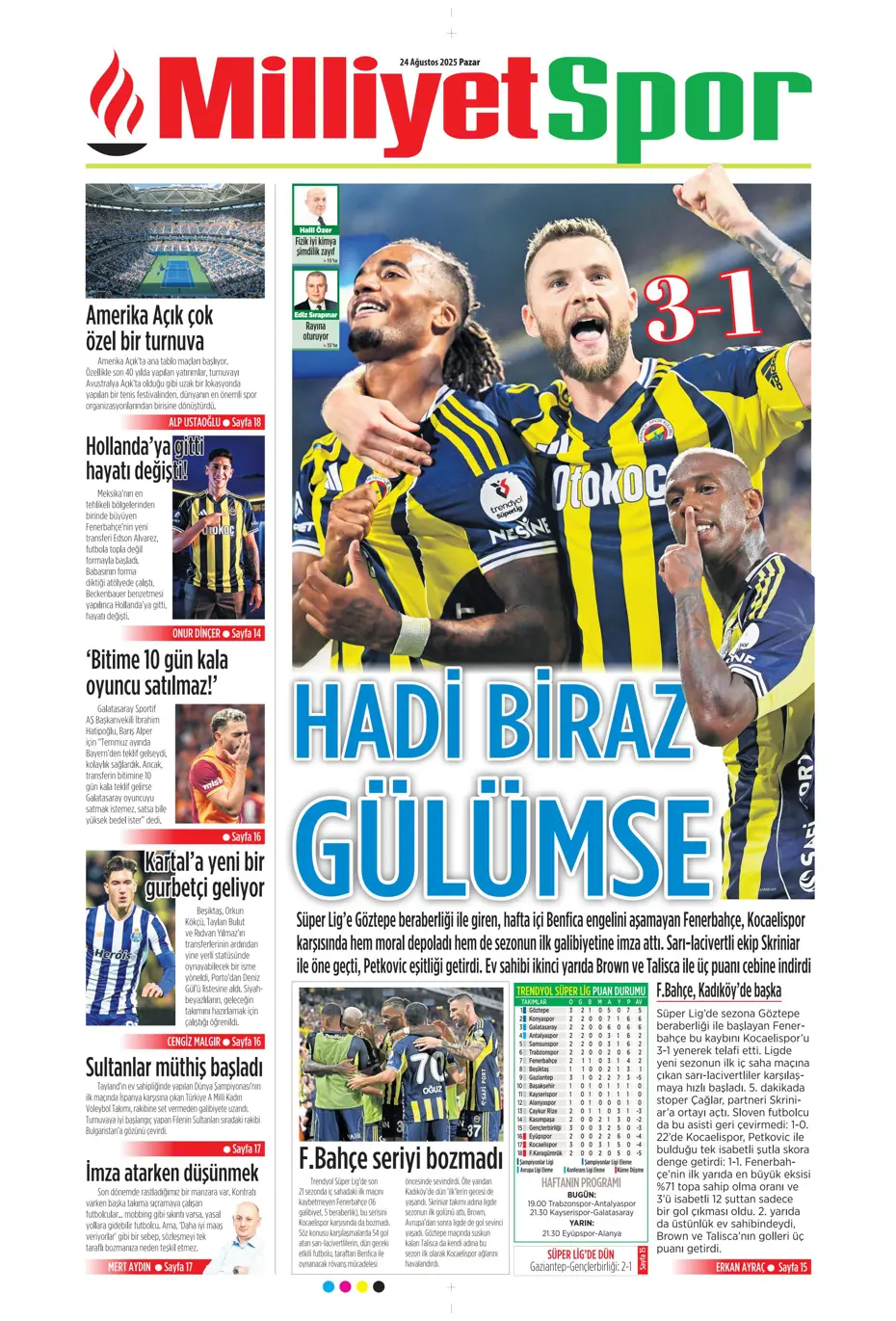 "Galatasaray'a üçlü piyango" | Sporun manşetleri - 26