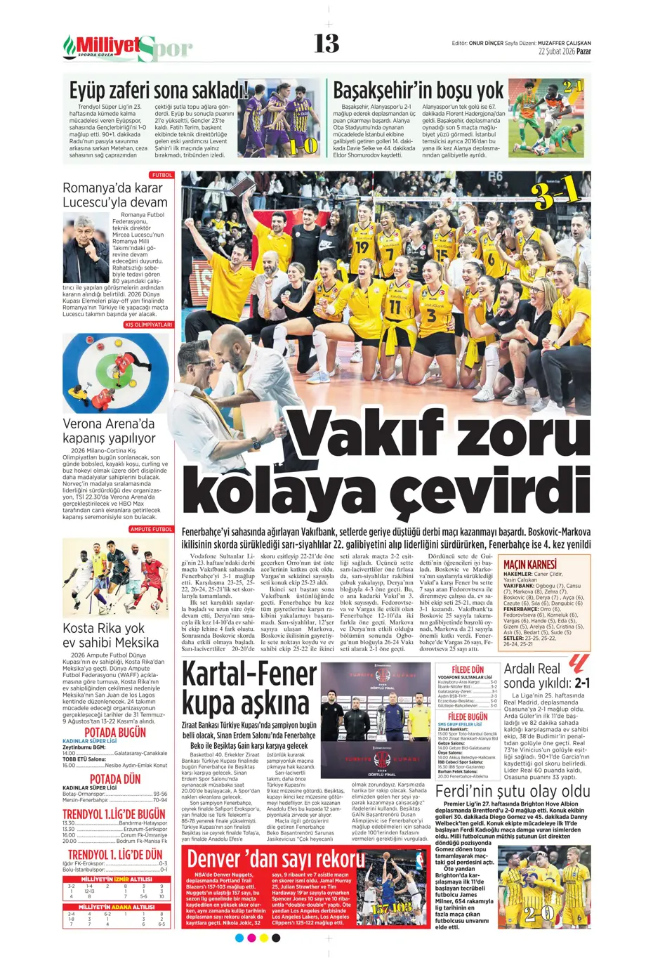 "Beklenen golcü Sörloth" | Sporun manşetleri - 31