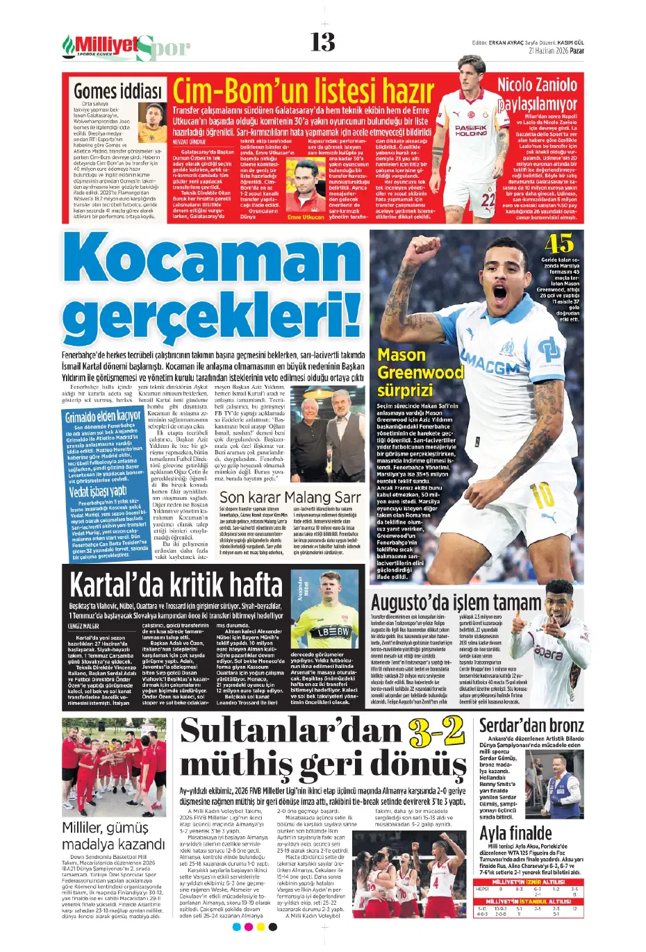İsmail Kartal sonrası Cengiz Ünder kararı | Sporun manşetleri - 19