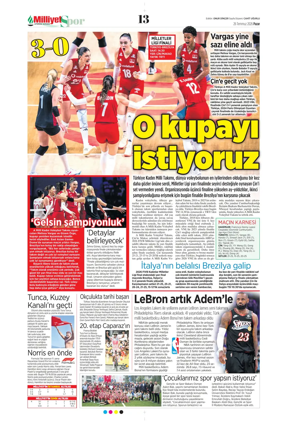 "Darwin Nunez geliyor" | Sporun manşetleri - 15