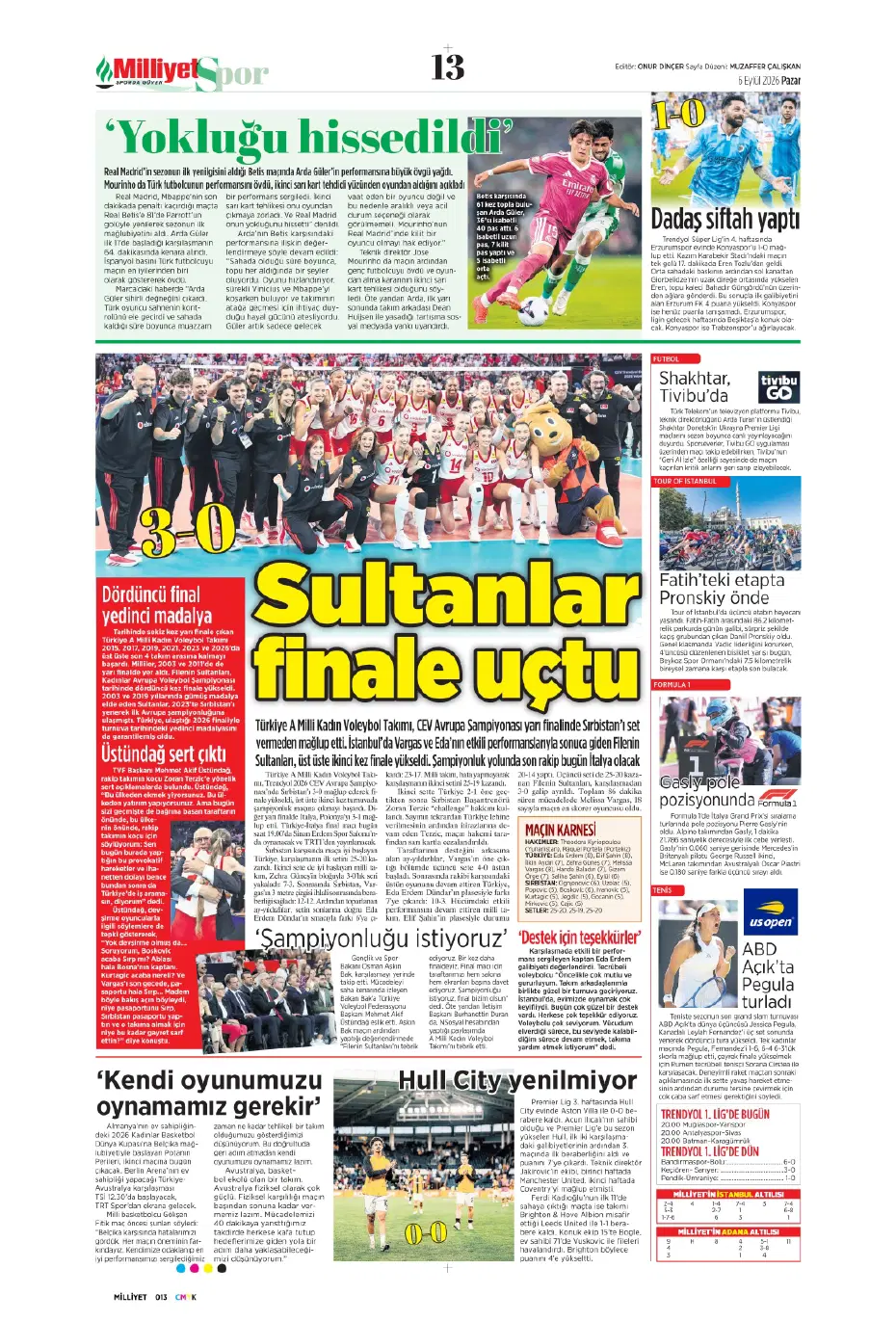 "Kadıköy'ün kralı Kartal" | Sporun manşetleri - 9 "Kadıköy'ün kralı Kartal" | Sporun manşetleri - 9