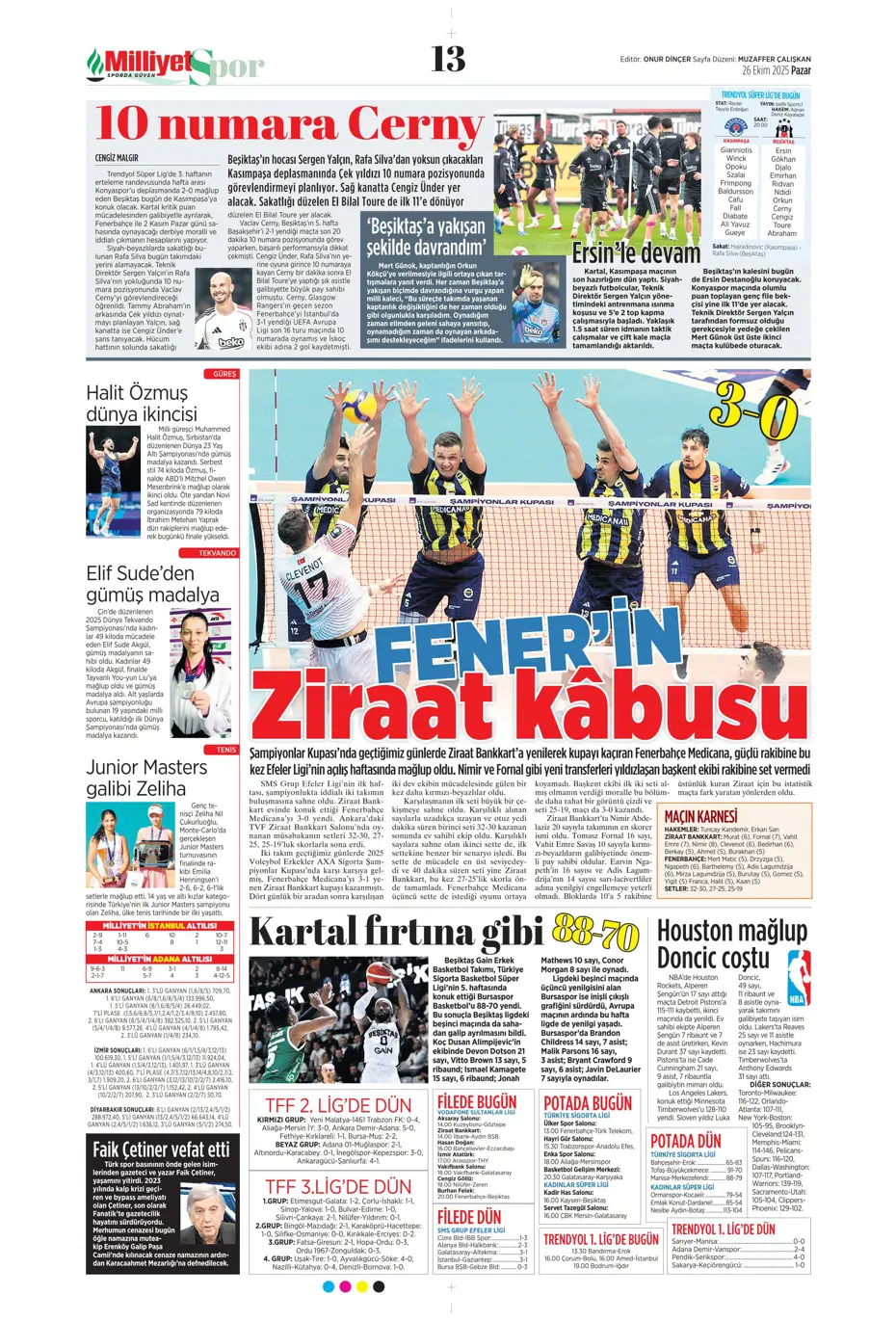 "Fenerbahçe'ye gol makinesi Sörloth" | Sporun manşetleri - 14 "Fenerbahçe'ye gol makinesi Sörloth" | Sporun manşetleri - 14