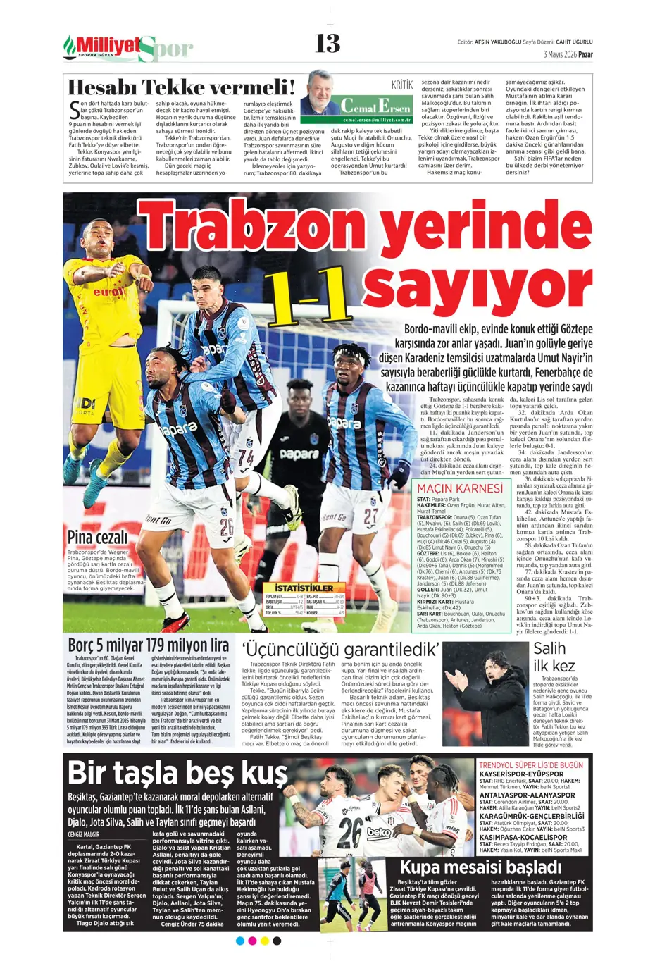 Galatasaray dördüncüyü ararken dört yedi | Sporun manşetleri - 44 Galatasaray dördüncüyü ararken dört yedi | Sporun manşetleri - 44