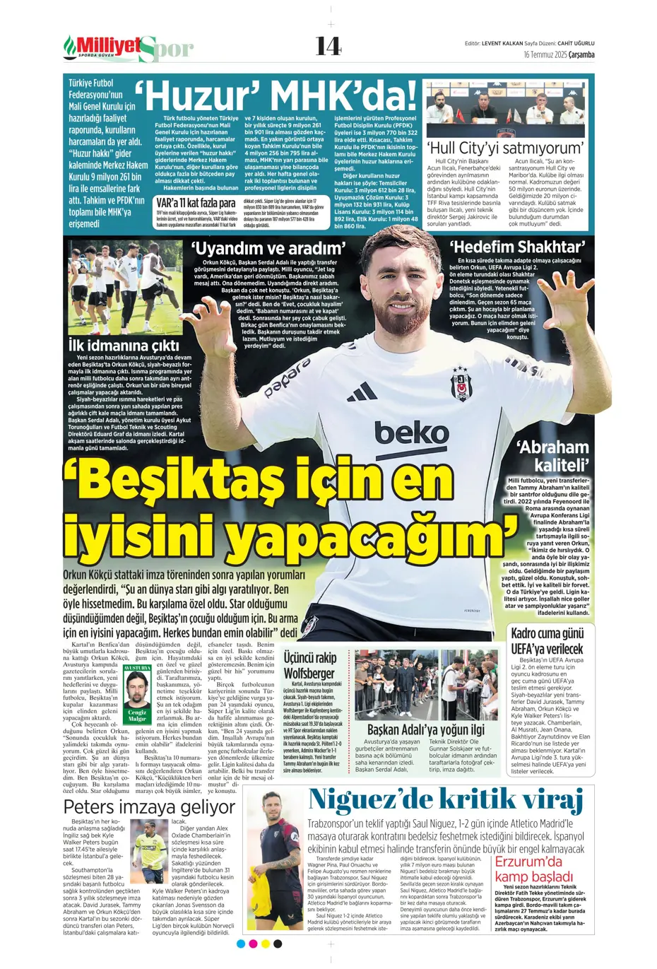 "Sofyan Amrabat'tan şok eden tavır" | Sporun manşetleri - 14