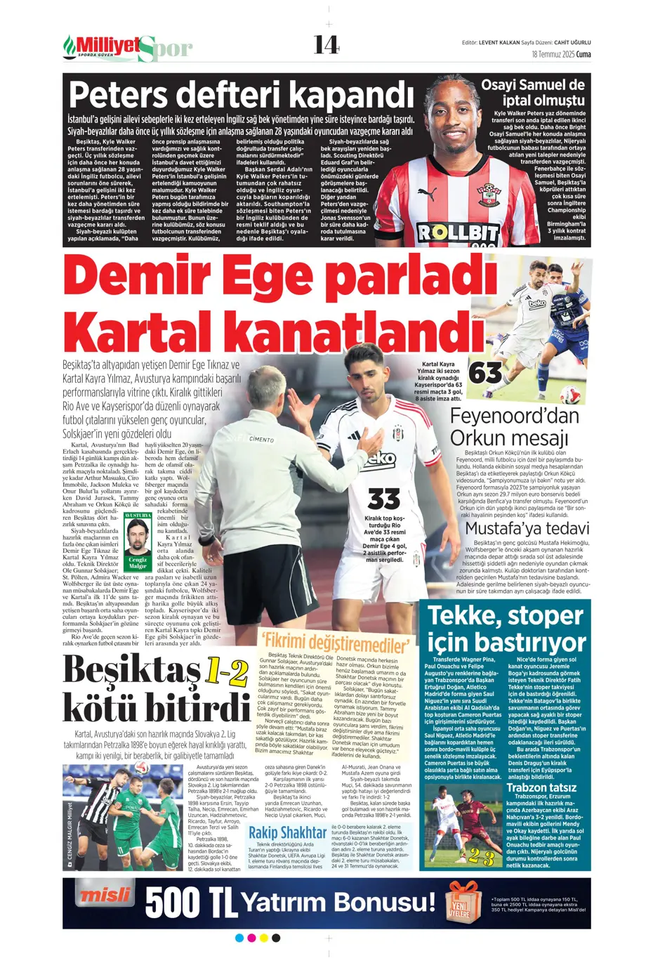 "Fenerbahçe'ye En-Nesyri piyangosu" | Sporun manşetleri - 15