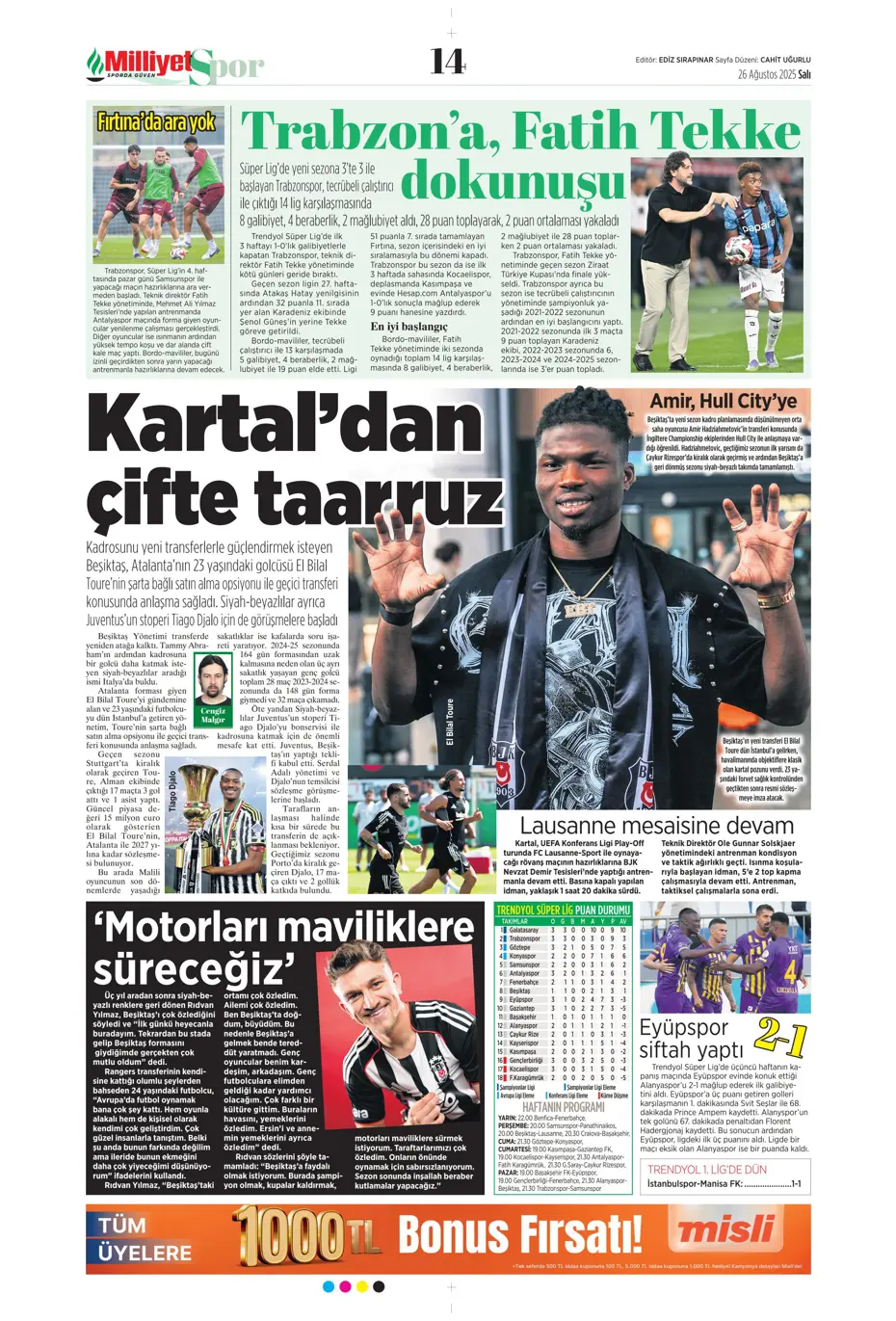 "Fenerbahçe, Zinchenko'yu bitiriyor" | Sporun manşetleri - 16