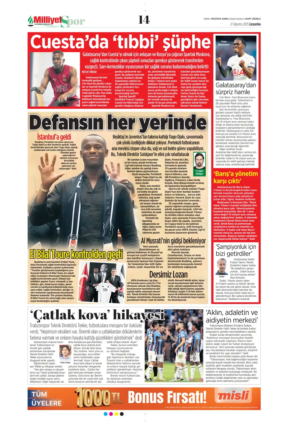 "Fenerbahçe'den 850 milyon euroluk tarihi hamle" | Sporun manşetleri - 15