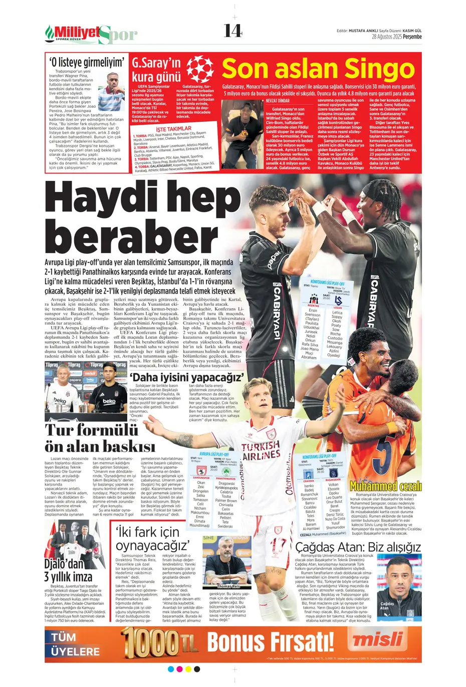"Kerem Fenerbahçe'yi de Mourinho'yu da bitirdi" | Sporun manşetleri - 15