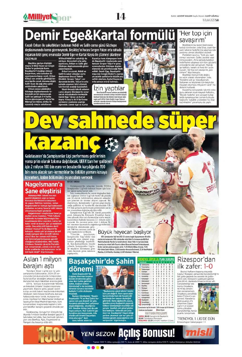 "Fenerbahçe'den David Alaba bombası" | Sporun manşetleri - 10