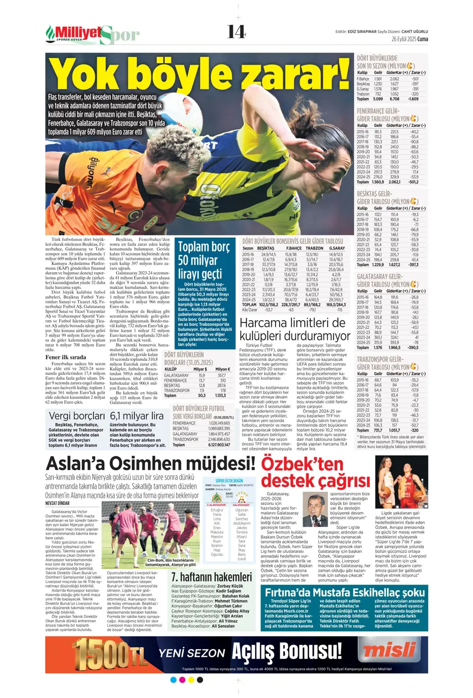 "Volkan Demirel'den Fenerbahçe'ye cevap" | Sporun manşetleri - 15