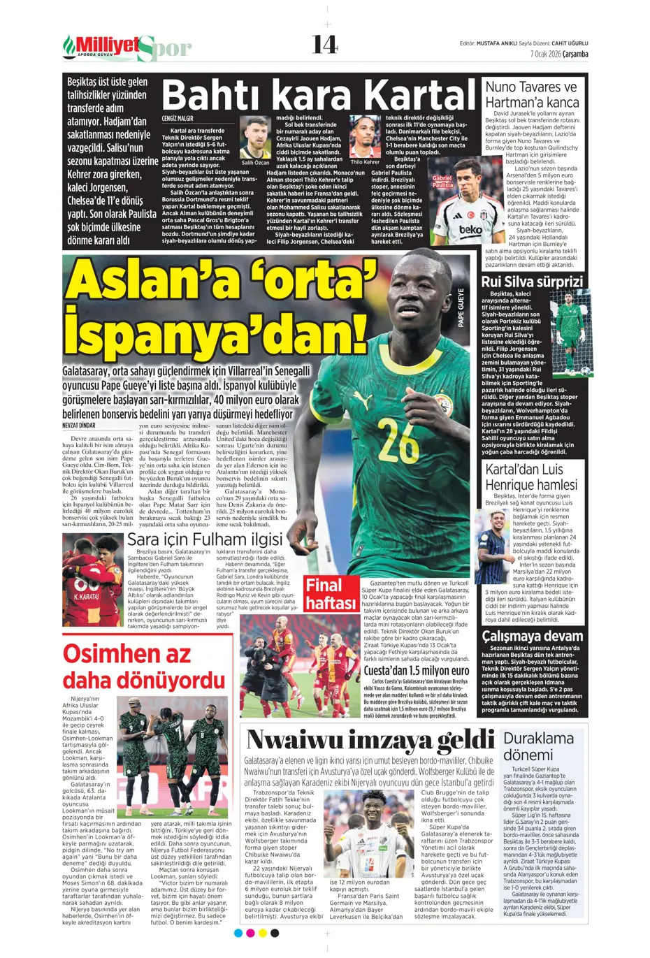 "İrfan Can Kahveci bugün resmi imzayı atacak" | Sporun manşetleri - 18