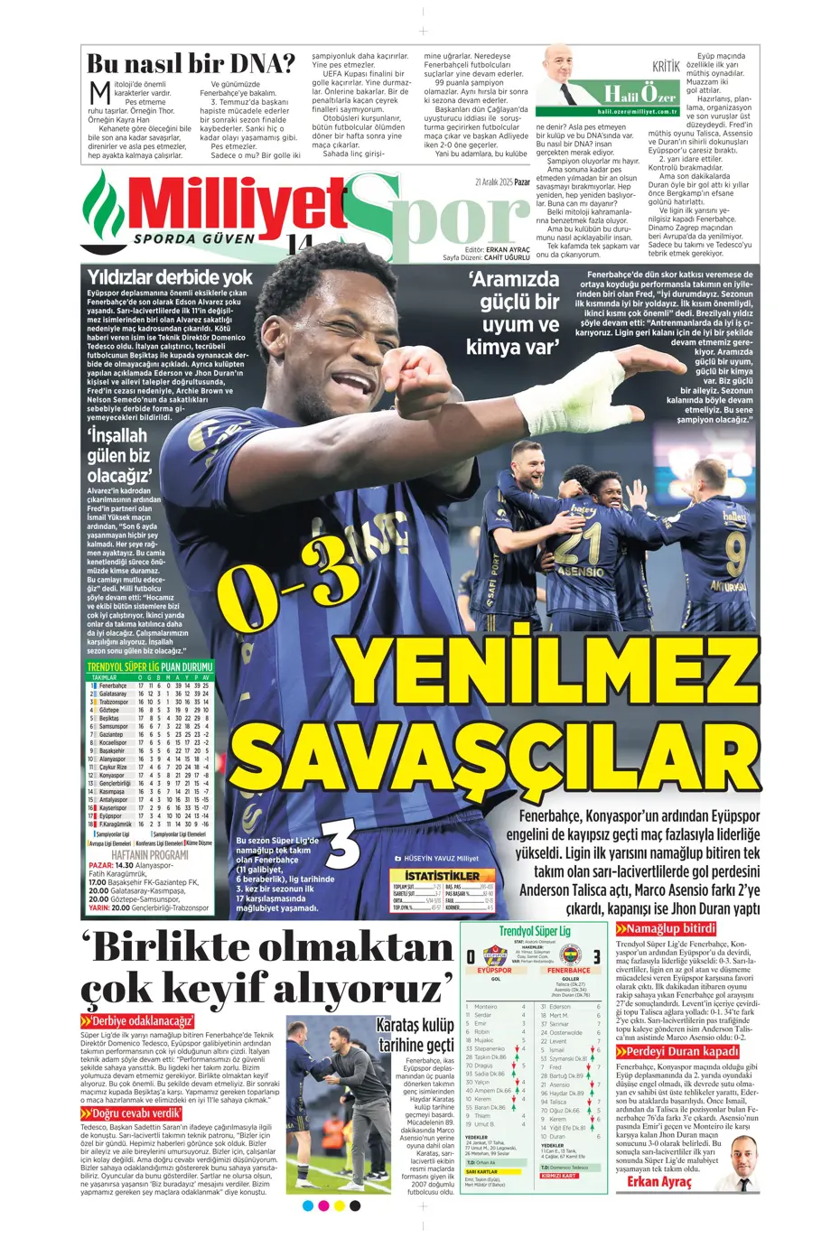 "Transferde Yusuf Sarı bombası" | Sporun manşetleri - 39