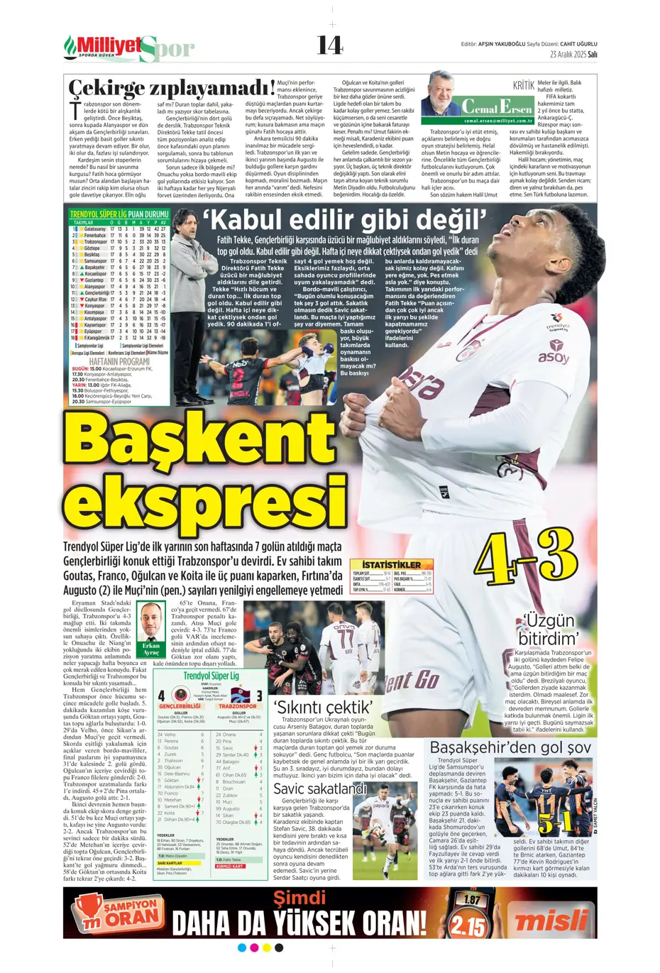"Fenerbahçe'den Talisca'yla ilgili son karar çıktı" | Sporun manşetleri - 35 "Fenerbahçe'den Talisca'yla ilgili son karar çıktı" | Sporun manşetleri - 35
