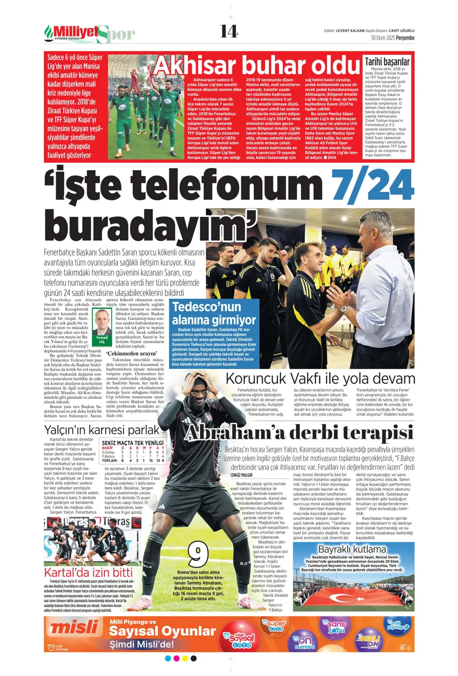 "Talisca teklife "Evet" dedi" | Sporun manşetleri - 14